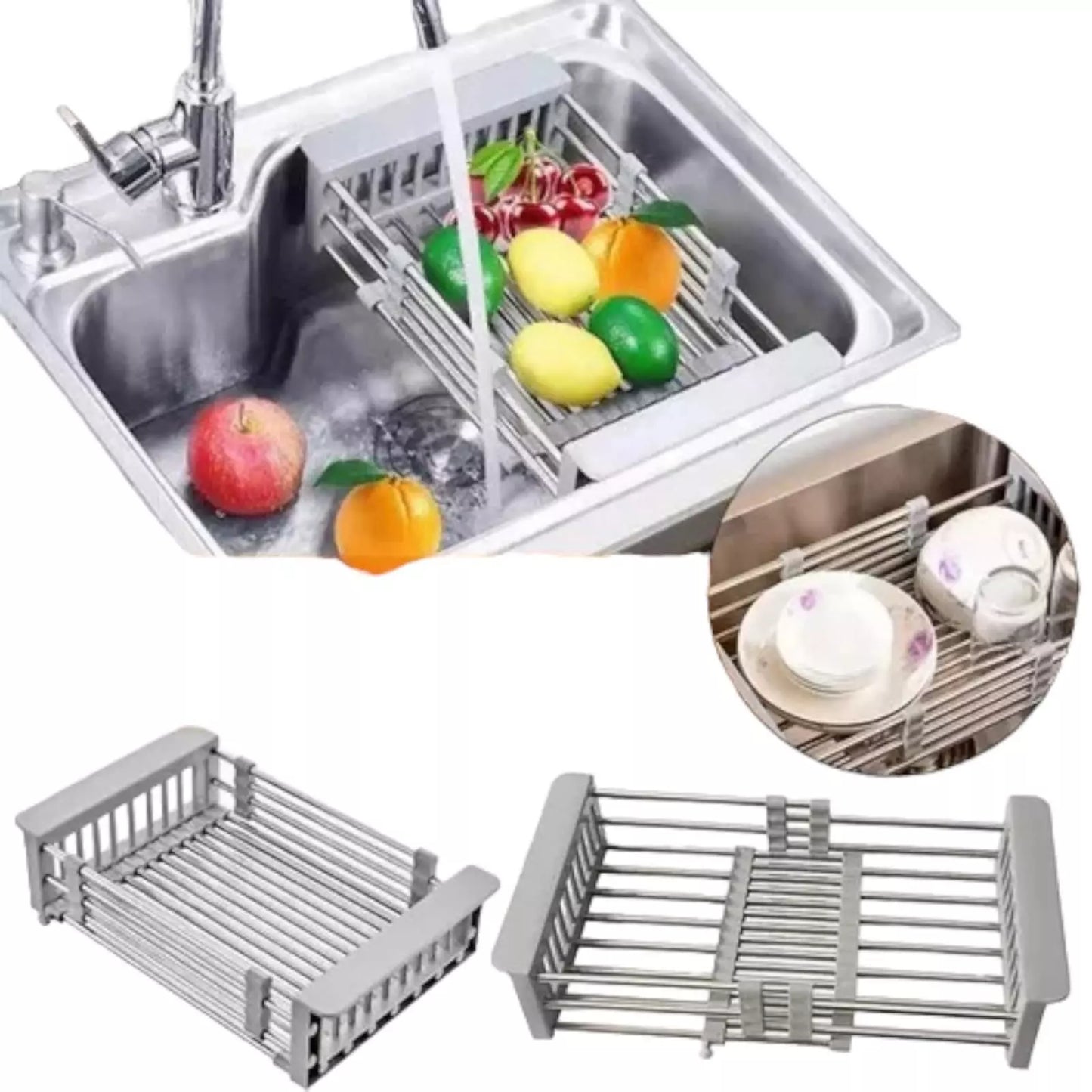 CleanRack™️ - Escurridor 3 en 1 - Orden, higiene y espacio