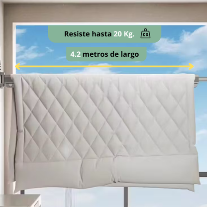 Tendedero Retráctil para interiores y exteriores